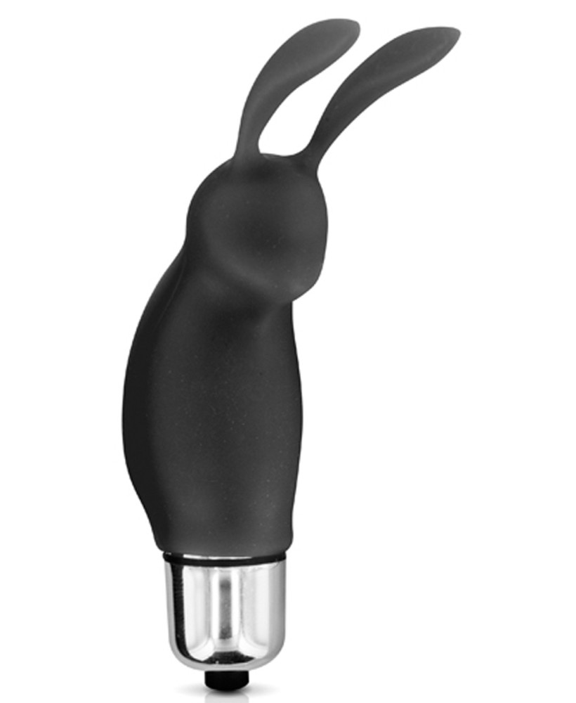 Stimulateur de clitoris vibrant noir rabbit 